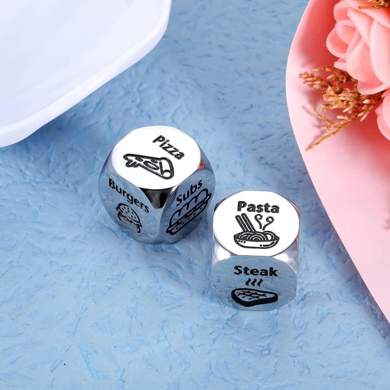 Anniversary Date Night Food Decision Dice for Couples