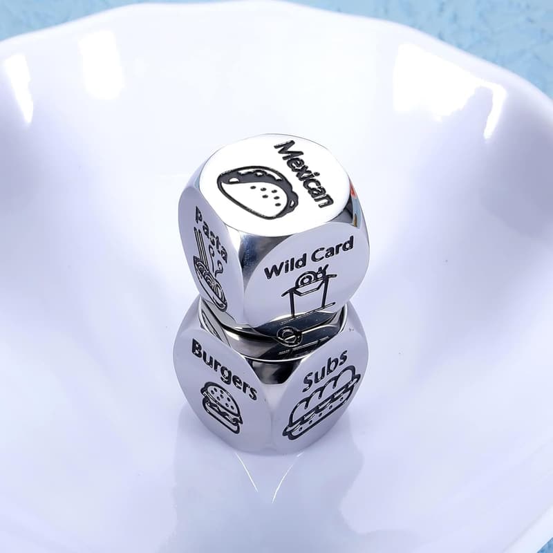 Anniversary Date Night Food Decision Dice for Couples
