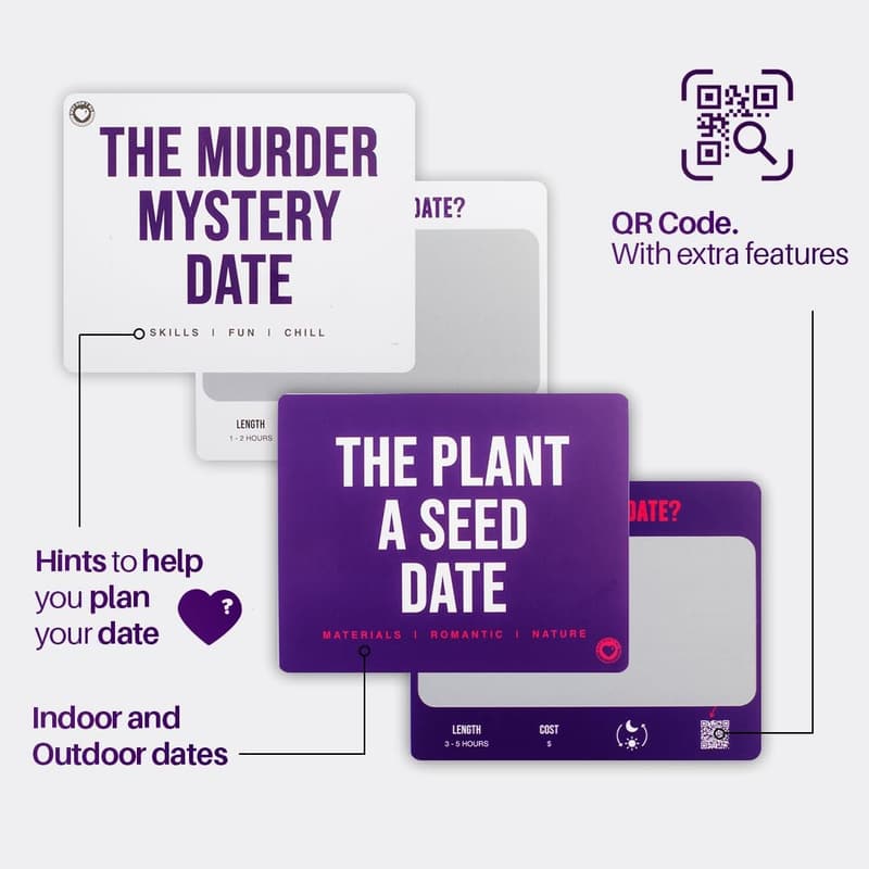 Anniversary Date Ideas Scratch-Off Cards for Couples