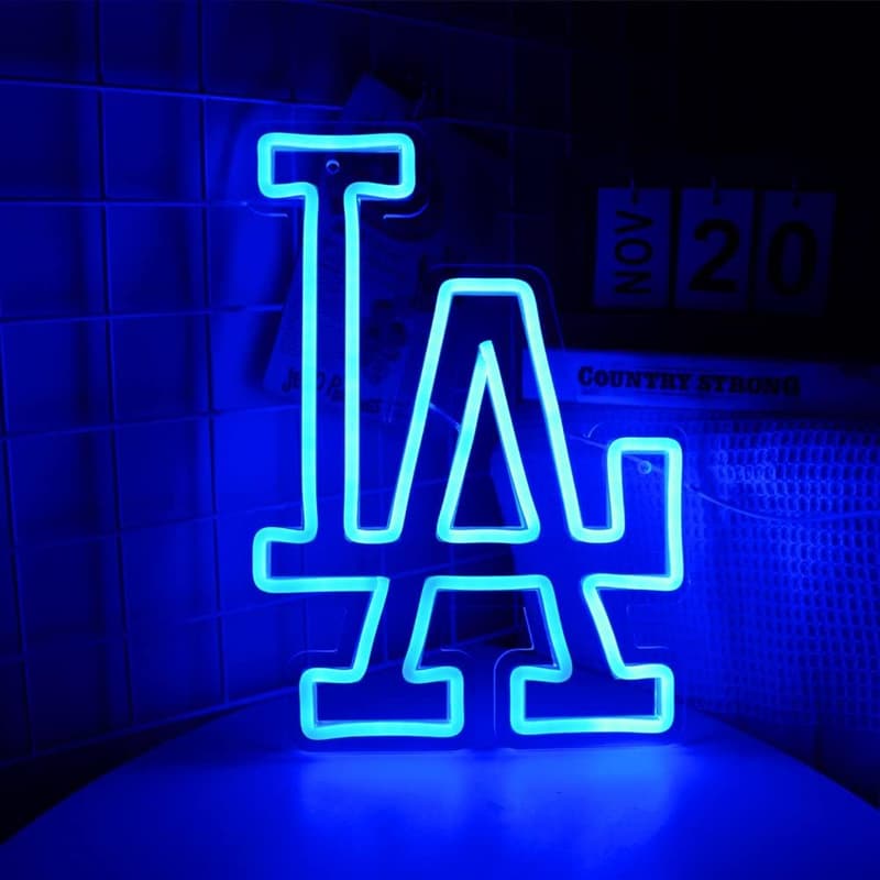 Dodgers Neon Sign - Blue Wall Art for Men’s Decor