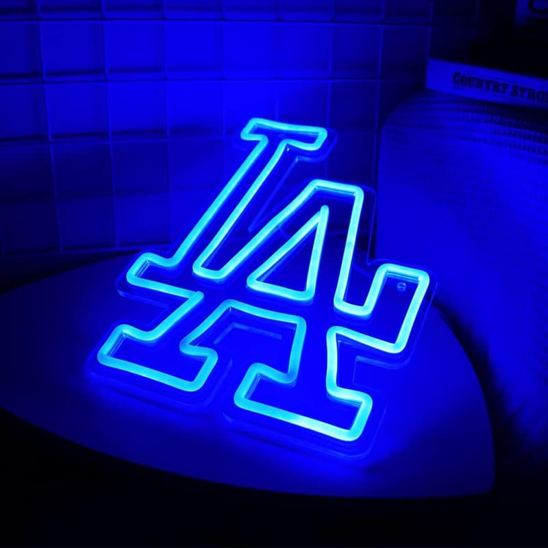 Dodgers Neon Sign - Blue Wall Art for Men’s Decor