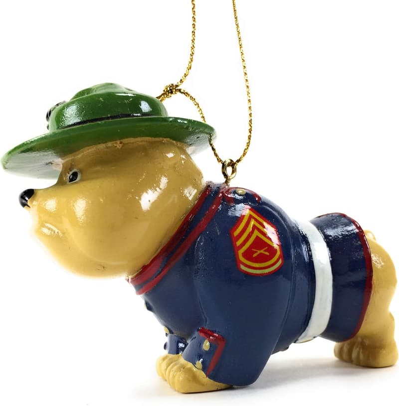 U.S. Marine Corps Bulldog Resin Ornament