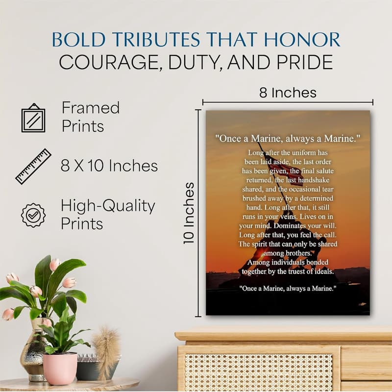 Patriotic Military Wall Art Print – 