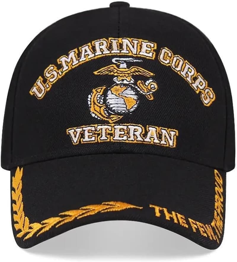 Military-Themed US Baseball Cap Gift Set with Label Pins