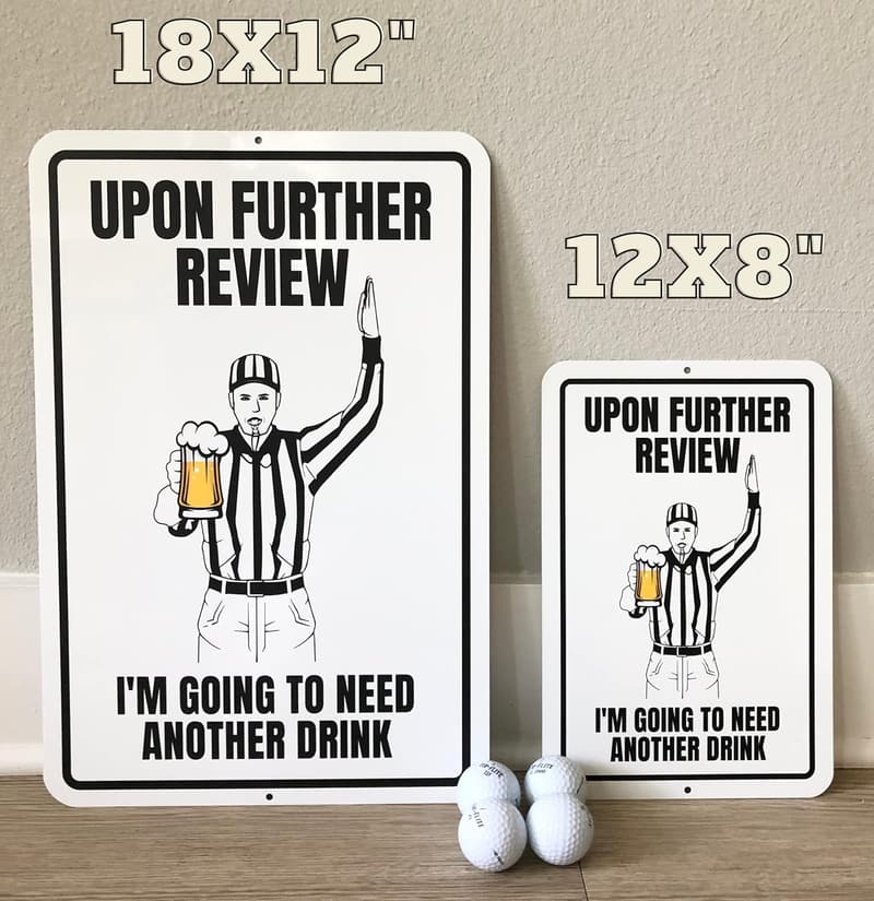 Funny Metal Football Sign for Man Cave Decor
