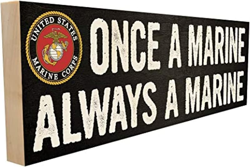 USMC Wood Sign - Semper Fi Military Decor for Veterans