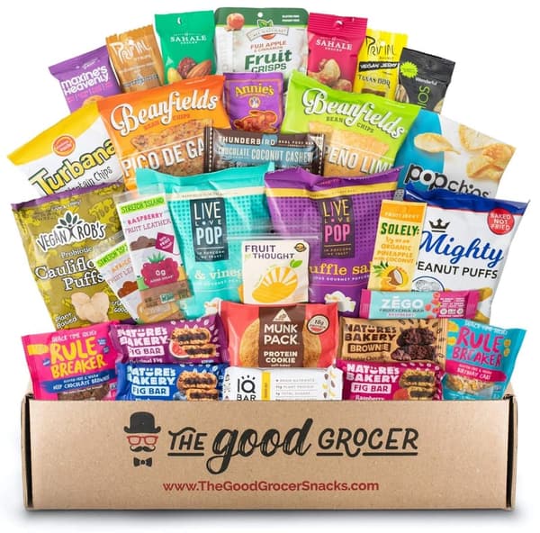 Vegan Snack Care Package: Healthy Variety Pack for Students