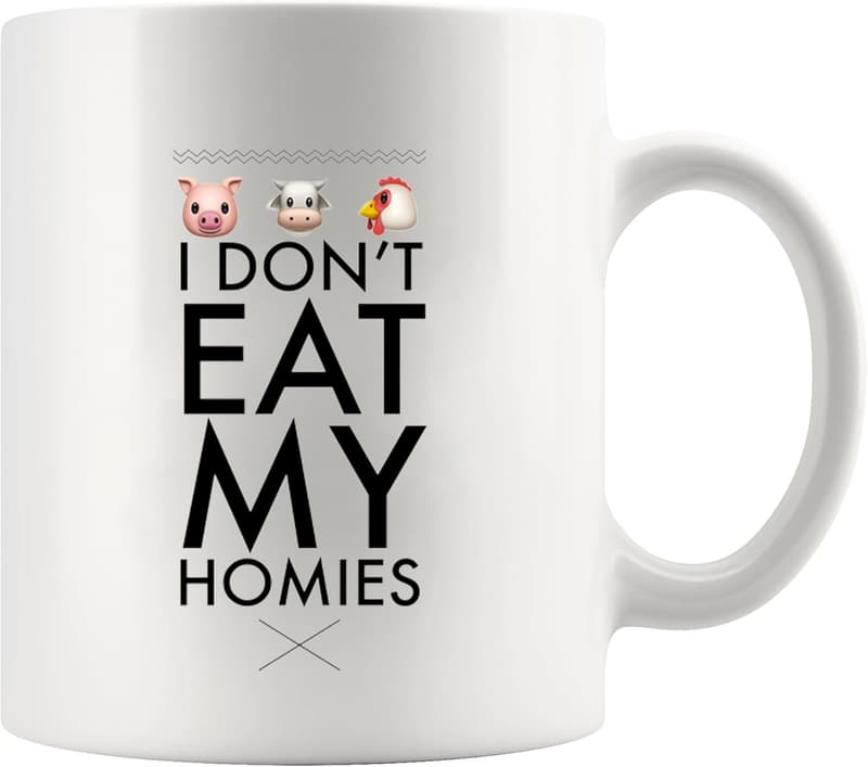 Vegan Animal Lovers Coffee Mug - 11 oz Ceramic