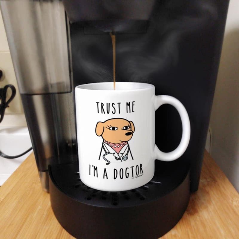 Funny Dogtor 11oz Ceramic Coffee Mug for Veterinarians