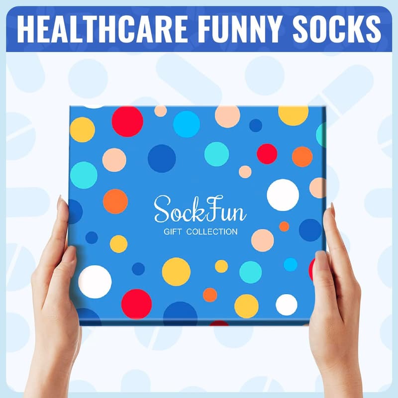 Funny Socks for Nurses, Doctors & EMTs - Gift for Healthcare Workers