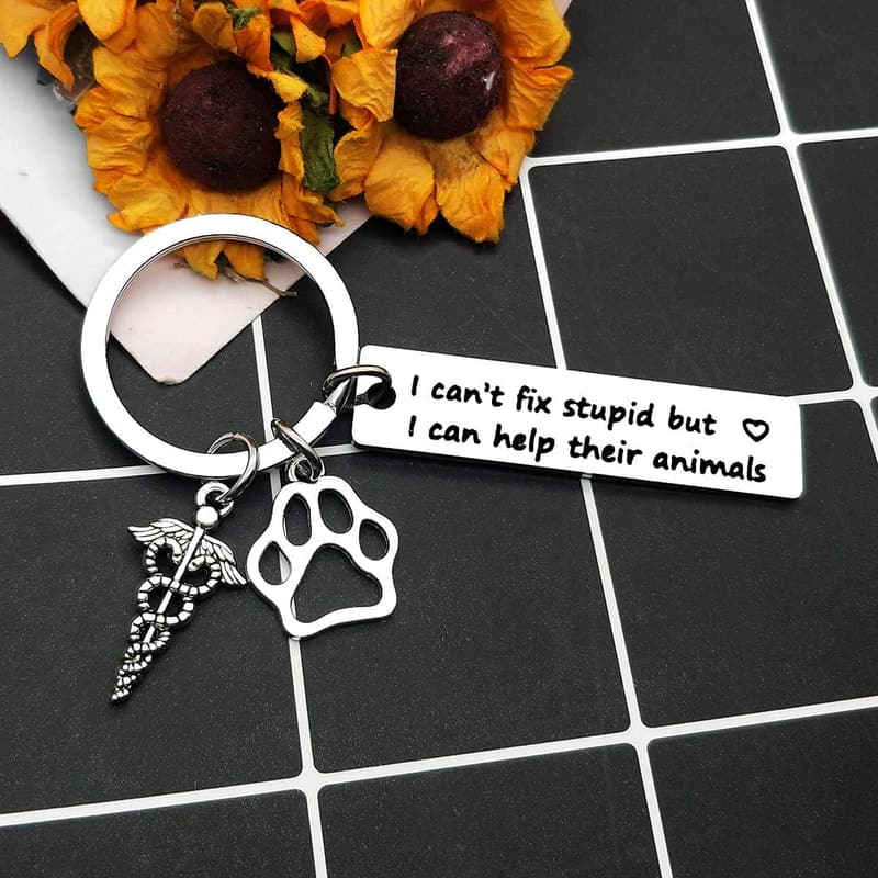 Veterinarian Appreciation Keychain for Medical Professionals
