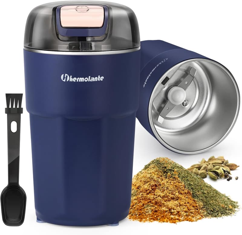 Electric Herb & Spice Grinder with 304 Stainless Steel Blades