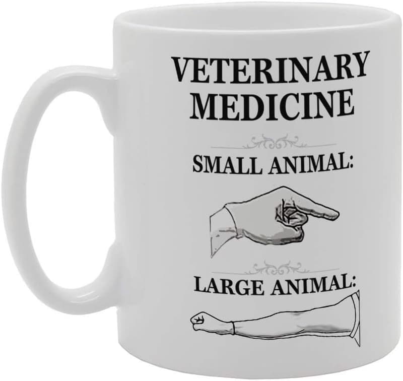 Veterinary Medicine Funny Ceramic Mug, 11 oz Gift for Animal Lovers