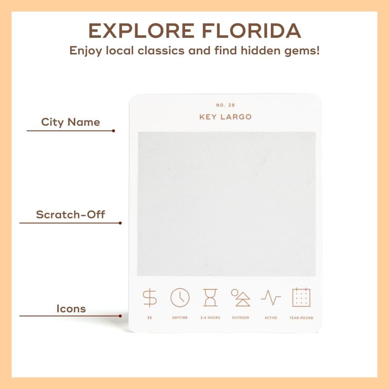 Florida Adventure Bucket List: 50 Scratch-Off Activity Cards