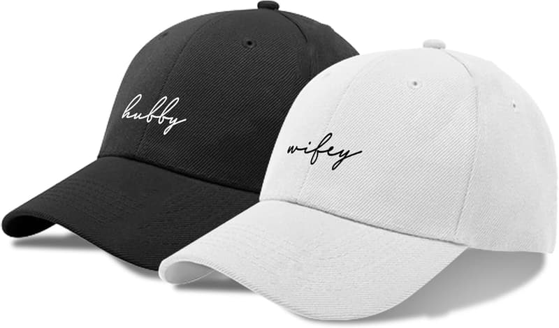 Bridal Shower Baseball Hats for Couples