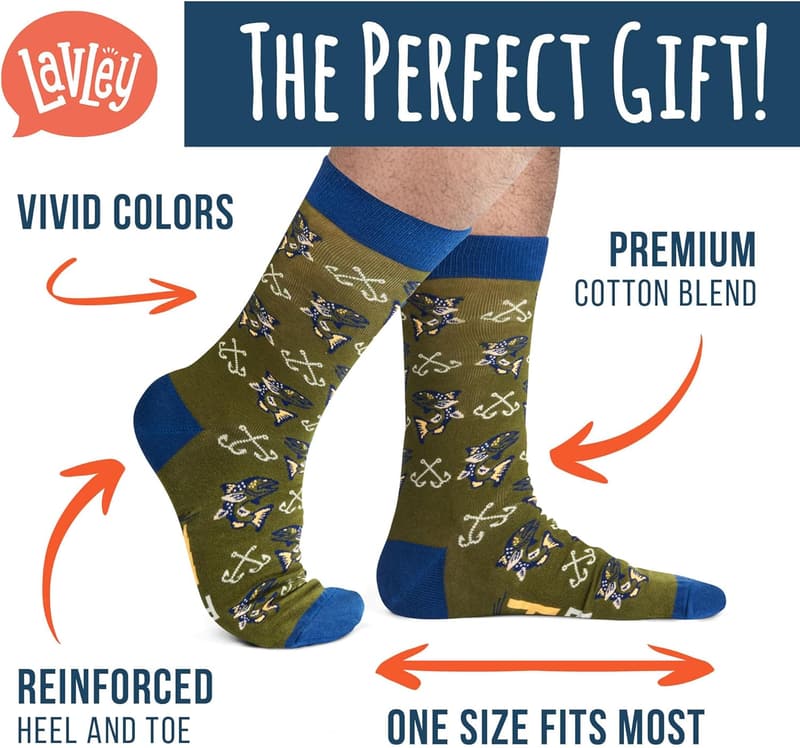 Funny Fishing & Hunting Socks for Men