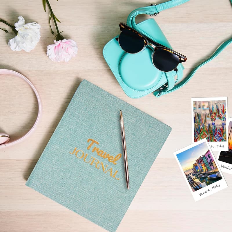 Travel Journal for Adventurers with 10 Keepsake Pockets