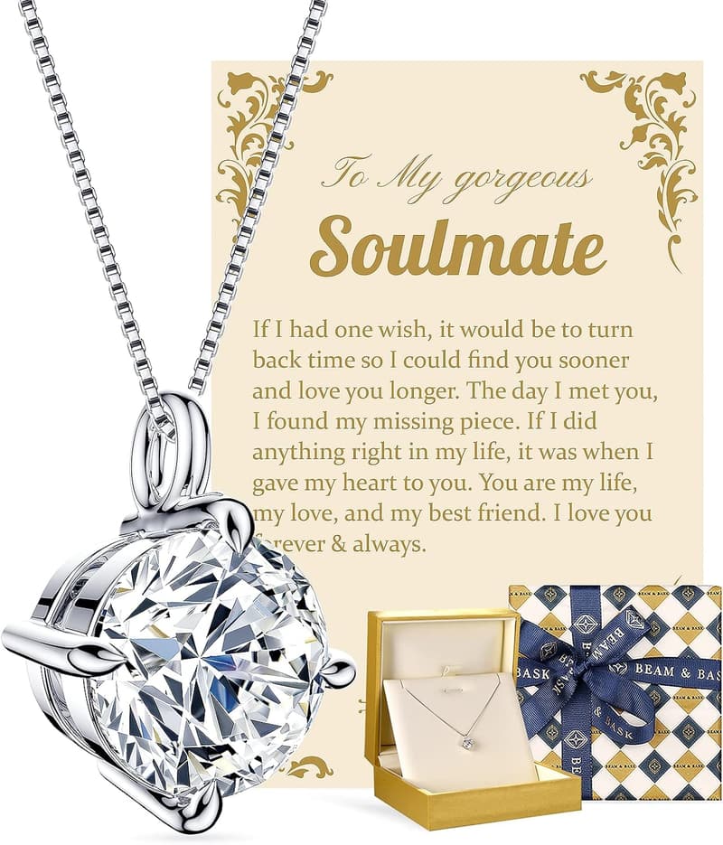 Anniversary Moissanite Pendant Necklace in S925 Sterling Silver