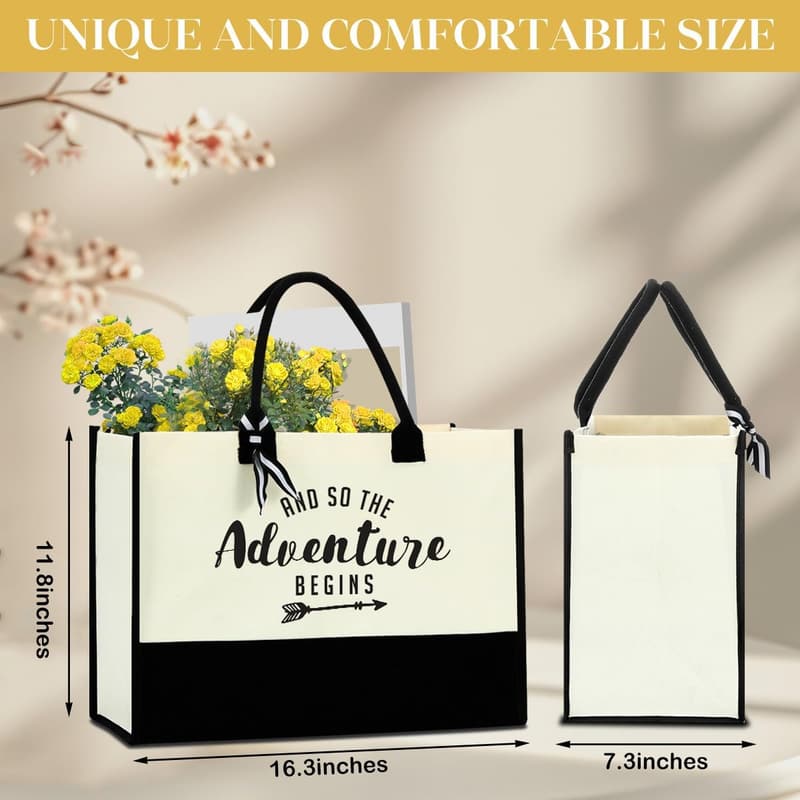 Retirement Tote Bag for Women - Travel & Lake House Gift