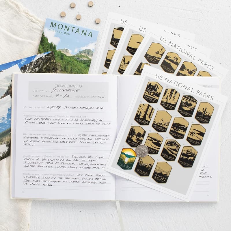 Linen Adventure Travel Journal for Women - Perfect Gift