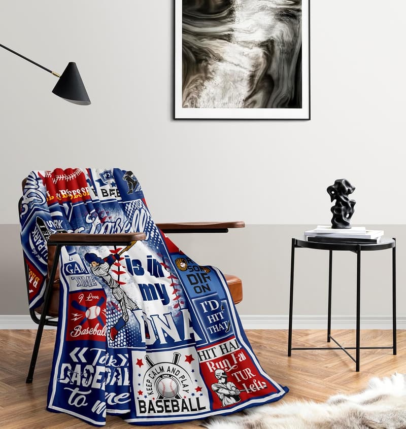 Valentine Baseball Blanket for Boys 8-12 - 50