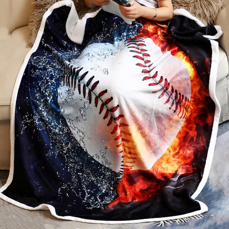 Baseball Fleece Throw Blanket for Sports Lovers (50