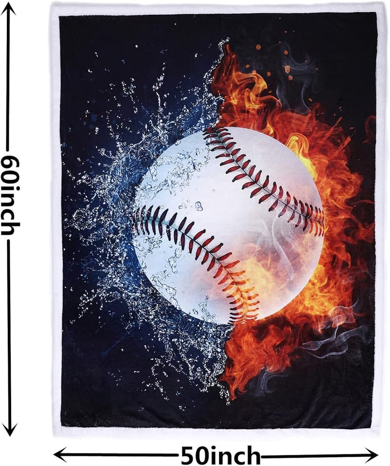 Baseball Fleece Throw Blanket for Sports Lovers (50