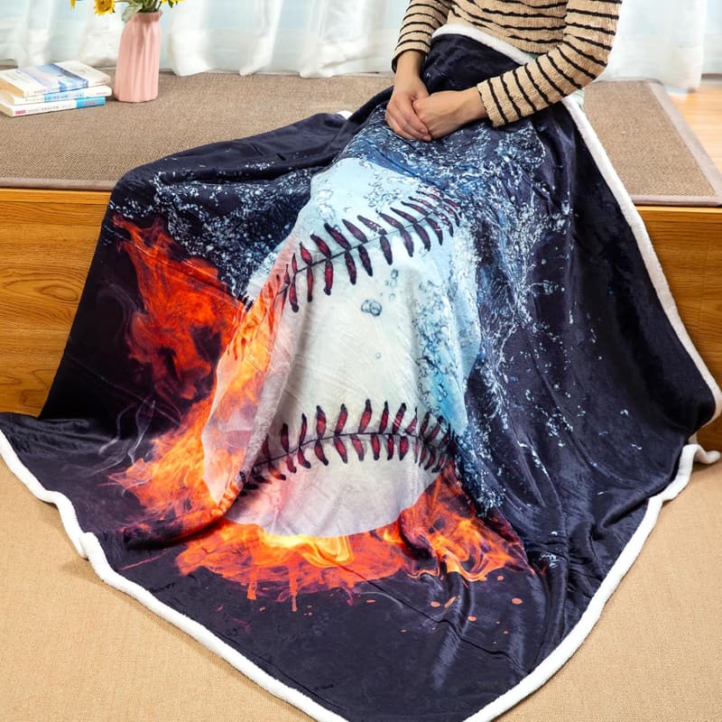 Baseball Fleece Throw Blanket for Sports Lovers (50