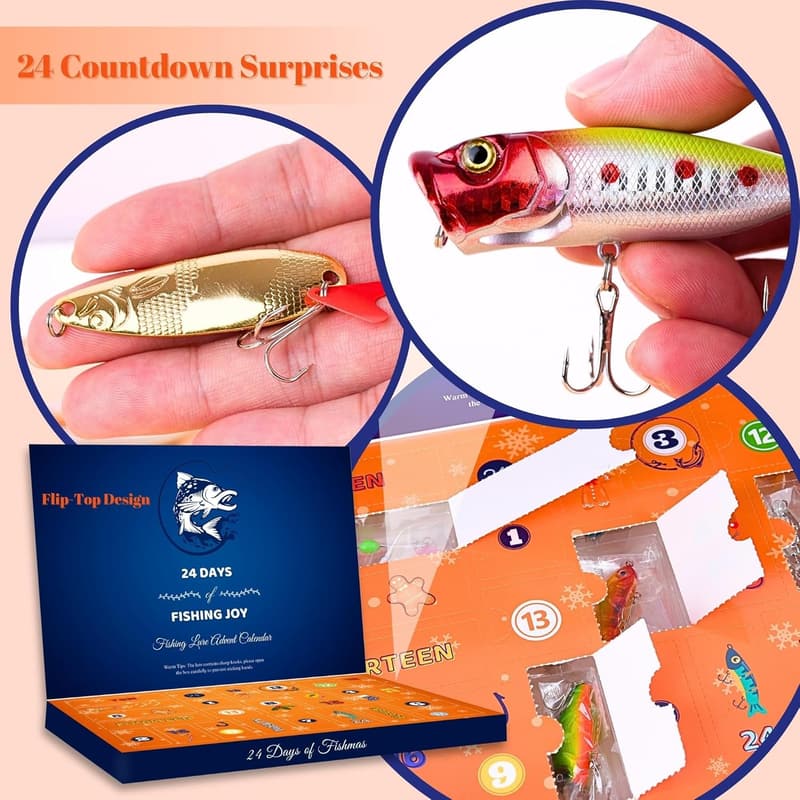 Fishing Advent Calendar - 24 Days of Lures for Men & Teens