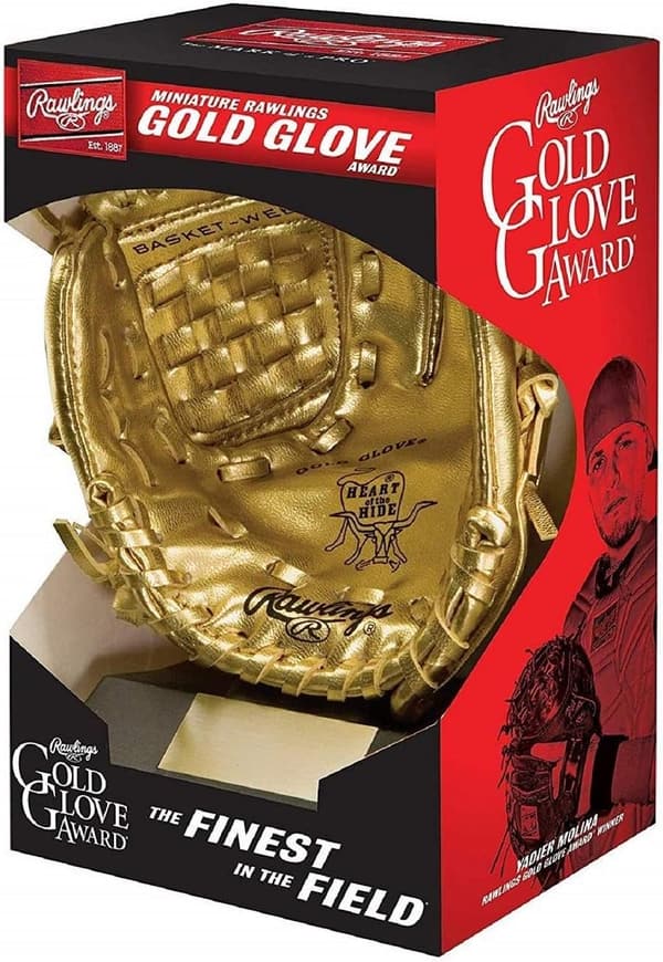Mini Gold Glove Award Trophy with Stand - Rawlings