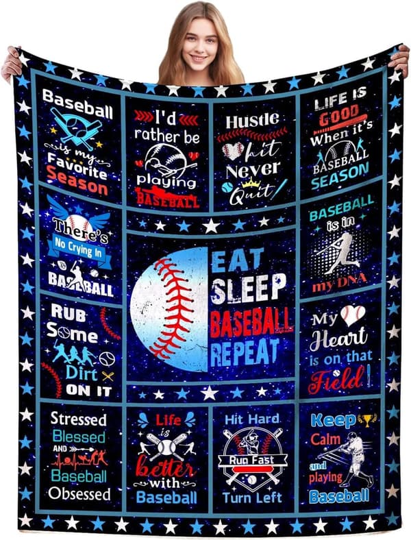 Baseball Blanket for Boys & Adults - 50