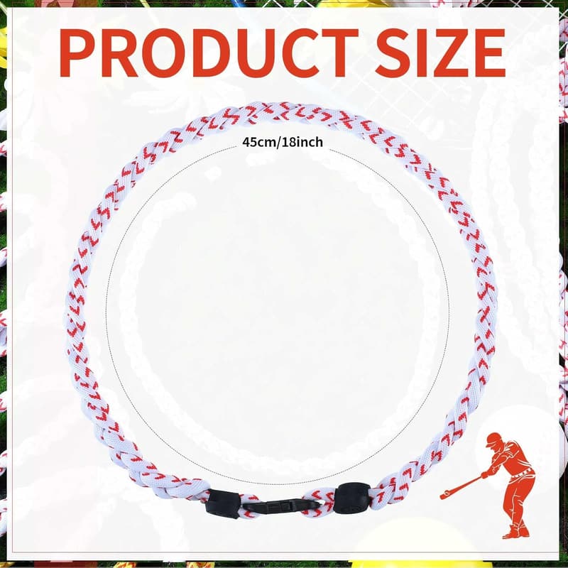 Sports Baseball Rope Necklace for Boys & Girls – Titanium Braided Gift