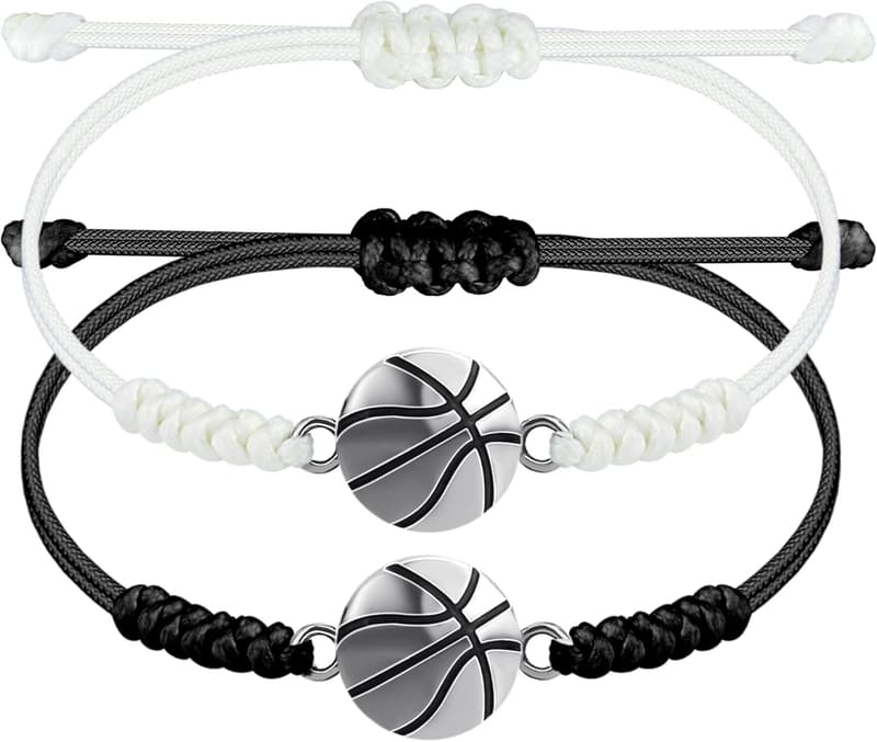 Sport Bracelets Set for Kids, 2pcs Braided Sports Jewelry