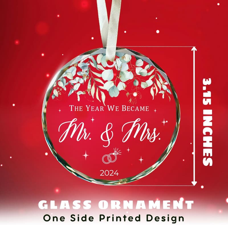 2024 First Christmas Ornament for Newlyweds