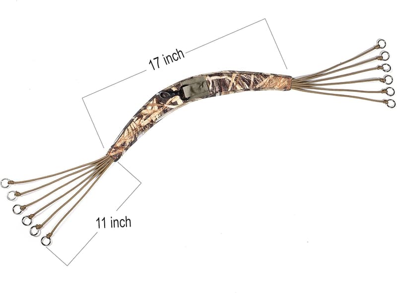 Camo Duck Hunting Lanyard with 12 Drops and Padded Strap