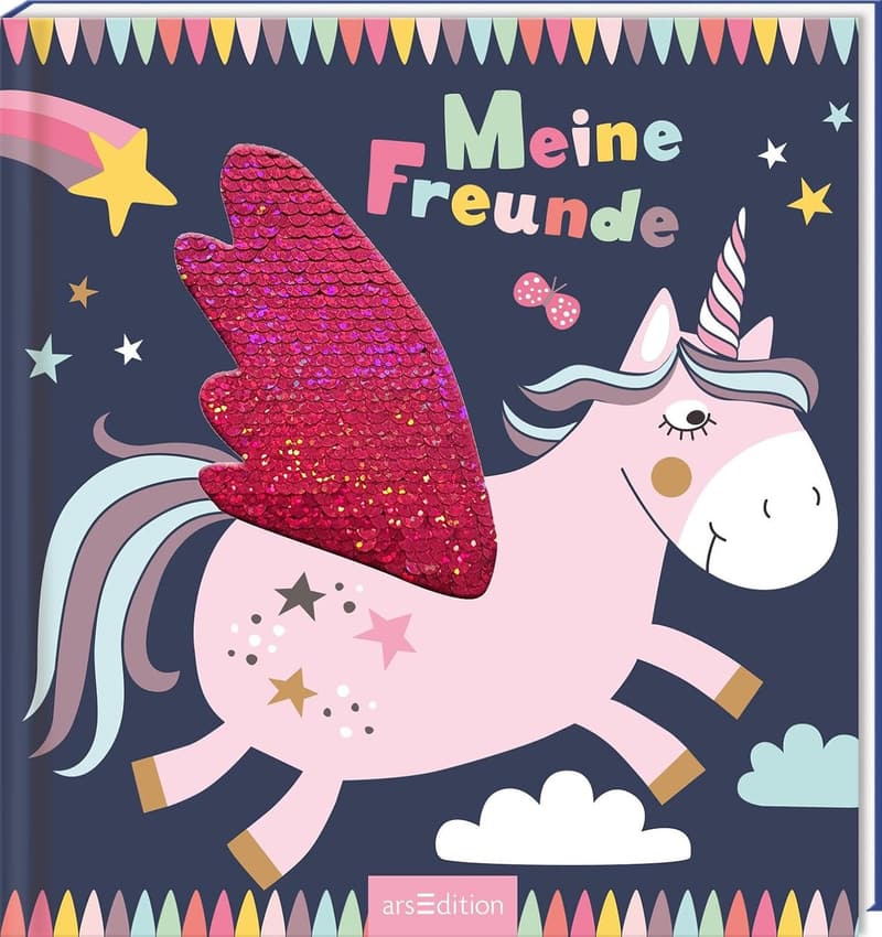 Friendship Book for Unicorn Fans Age 4+ with Reversible Sequins