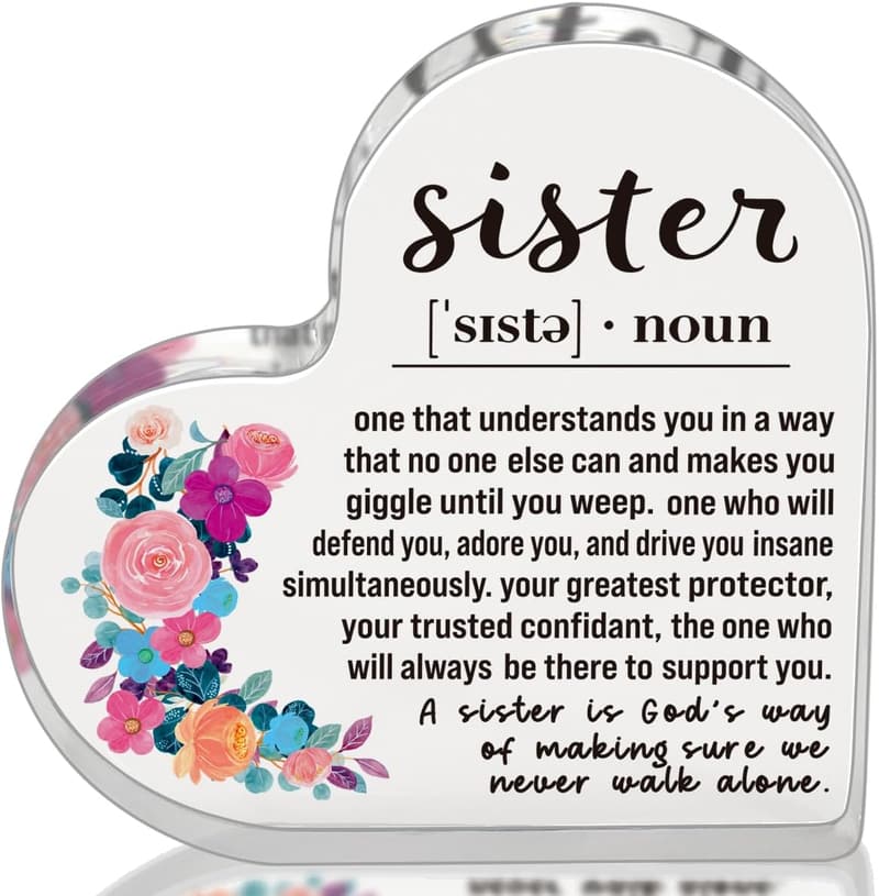 Birthday Gifts for Unbiological Sisters - Sister Definition Acrylic Plaque