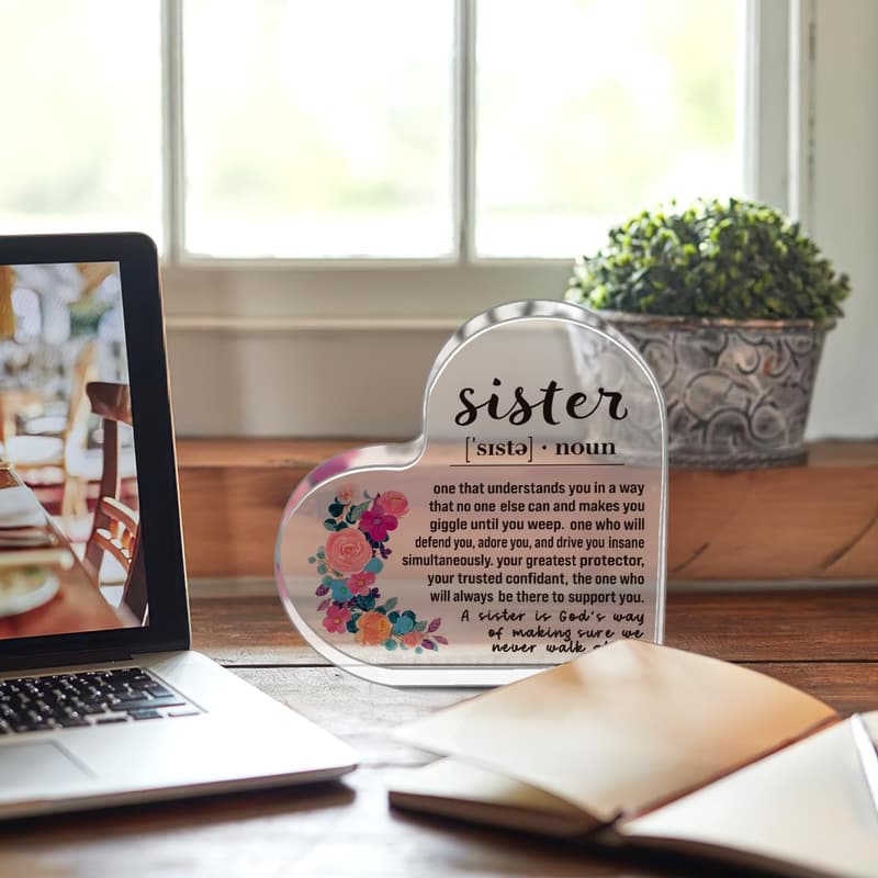Birthday Gifts for Unbiological Sisters - Sister Definition Acrylic Plaque