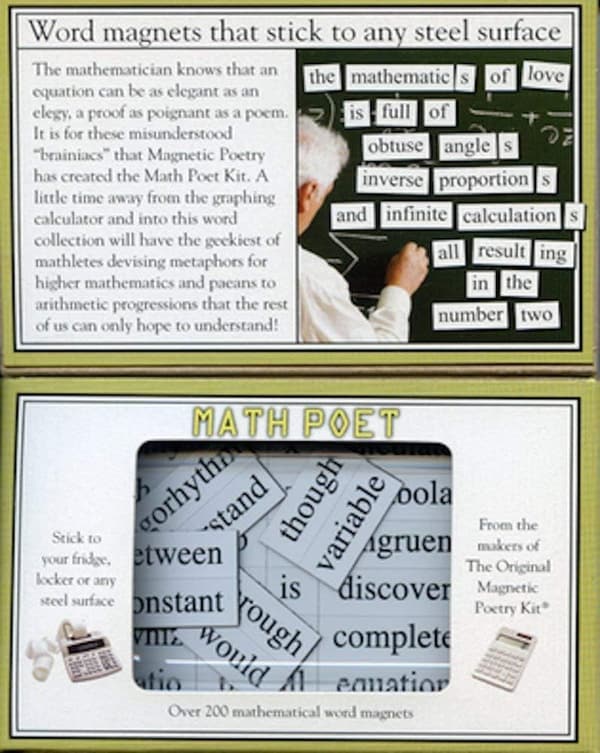Magnetic Poetry Math Poet Kit - Words for Fridge