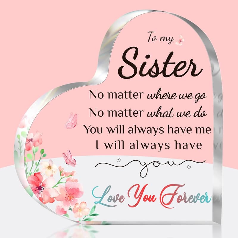 Mother's Day Engraved Acrylic Block Puzzle for Sisters