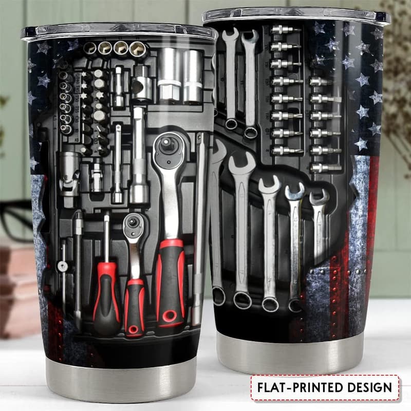 Mechanic Dad 20oz Tumbler with Lid - Gift for Father's Day