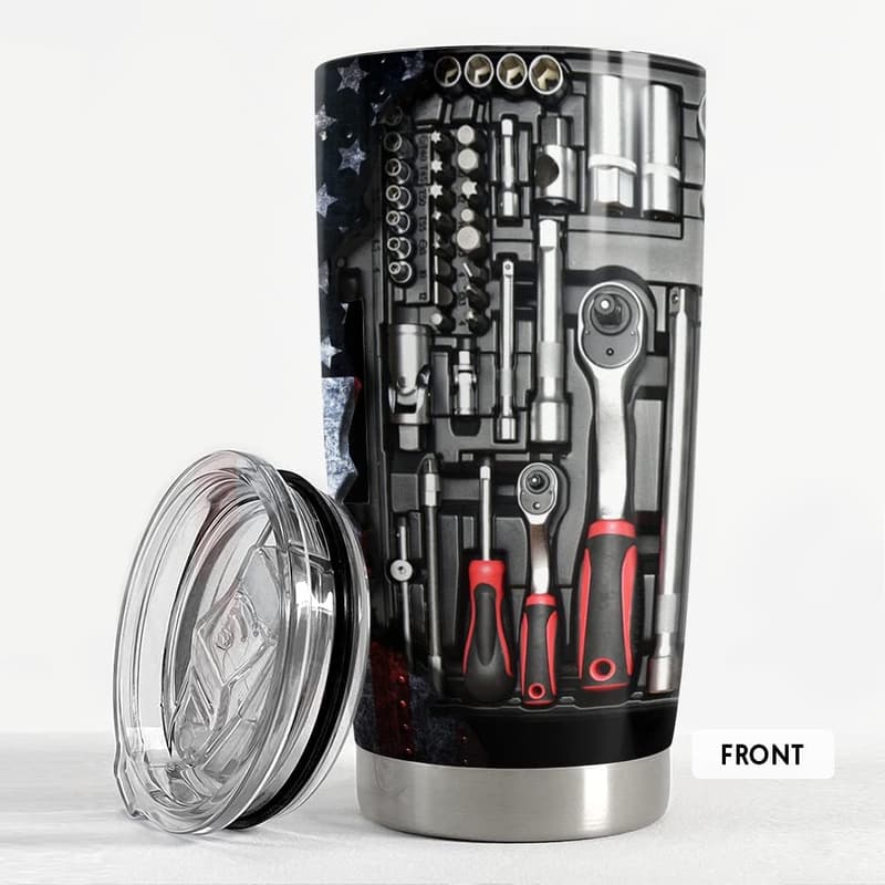Mechanic Dad 20oz Tumbler with Lid - Gift for Father's Day