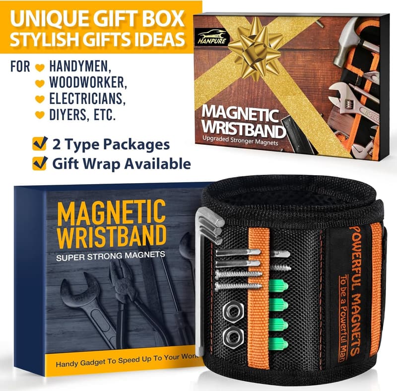 Magnetic Wristband Tool Holder - Great for Men's Gifts