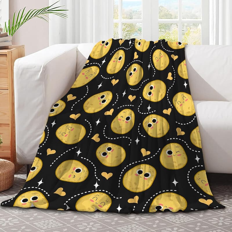 Cozy Potato Blanket for Men and Women - Soft Flannel 50x40in