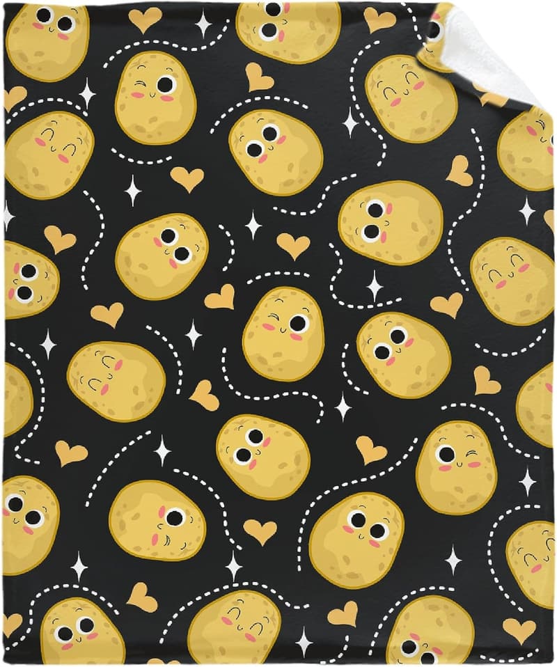 Cozy Potato Blanket for Men and Women - Soft Flannel 50x40in