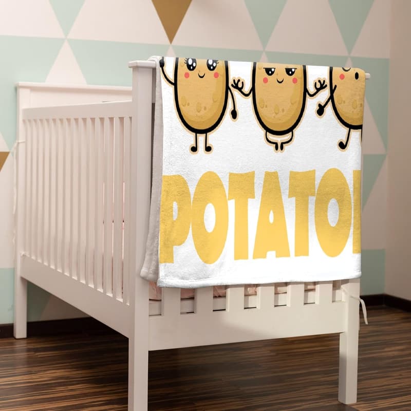 Lightweight Flannel Potatoes Throw Blanket - 50x60in Gift for Teens