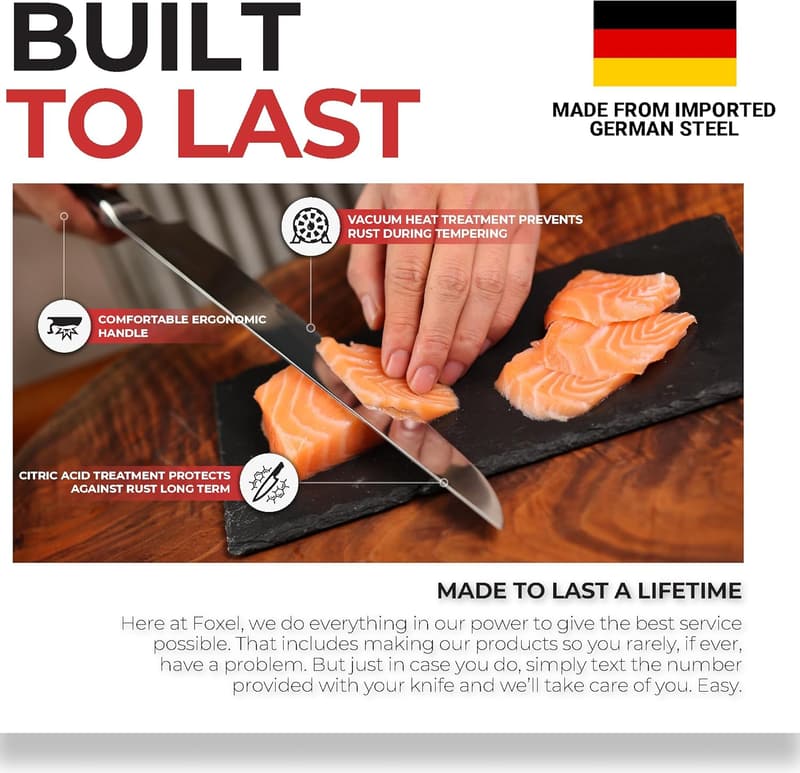 Premium 10-Inch Carving Knife - German Steel for Perfect Slices