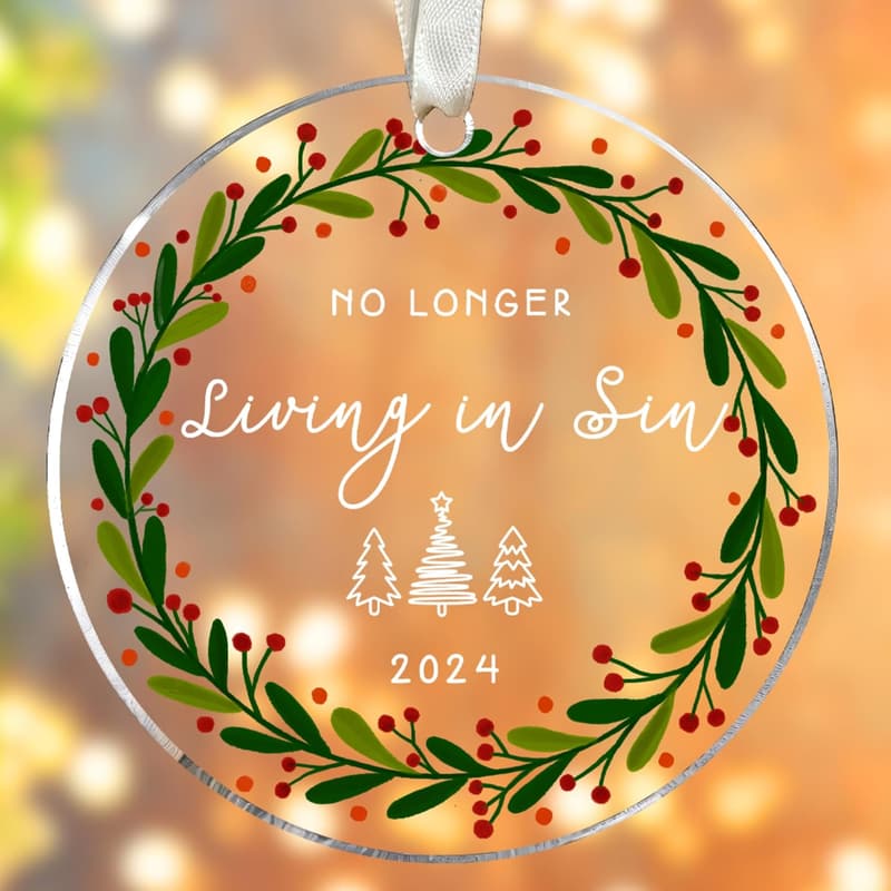Anniversary Acrylic Ornament for Couples - 2024
