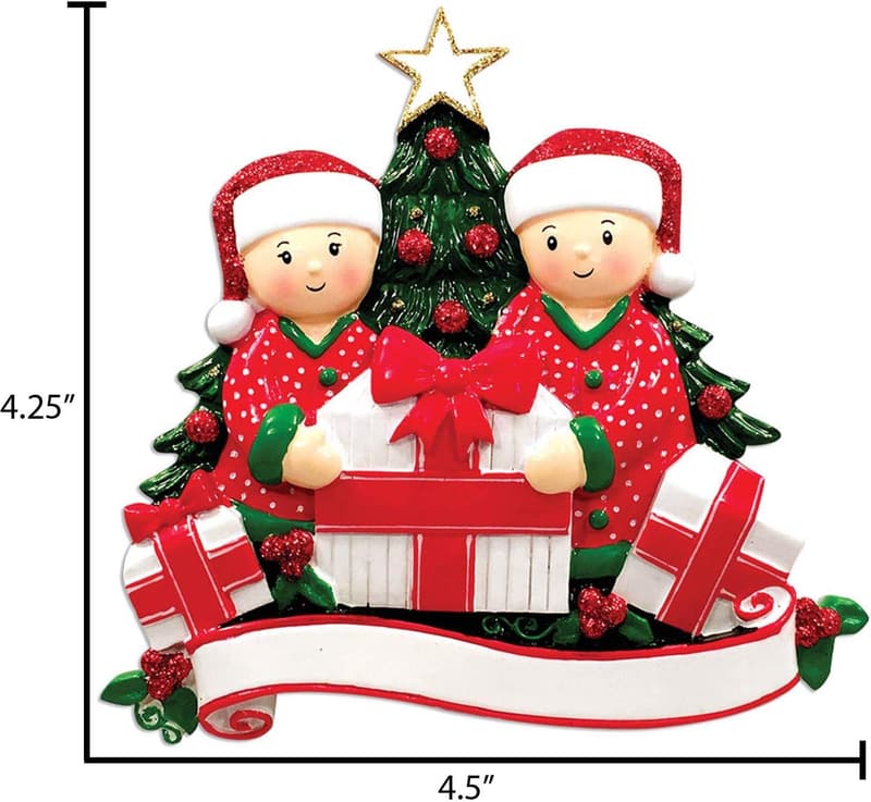 Personalized Couple Ornament 2025 | First Christmas Keepsake