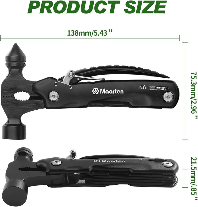 Anniversary Gift: 12-in-1 Emergency Car Safety MultiTool for Dad